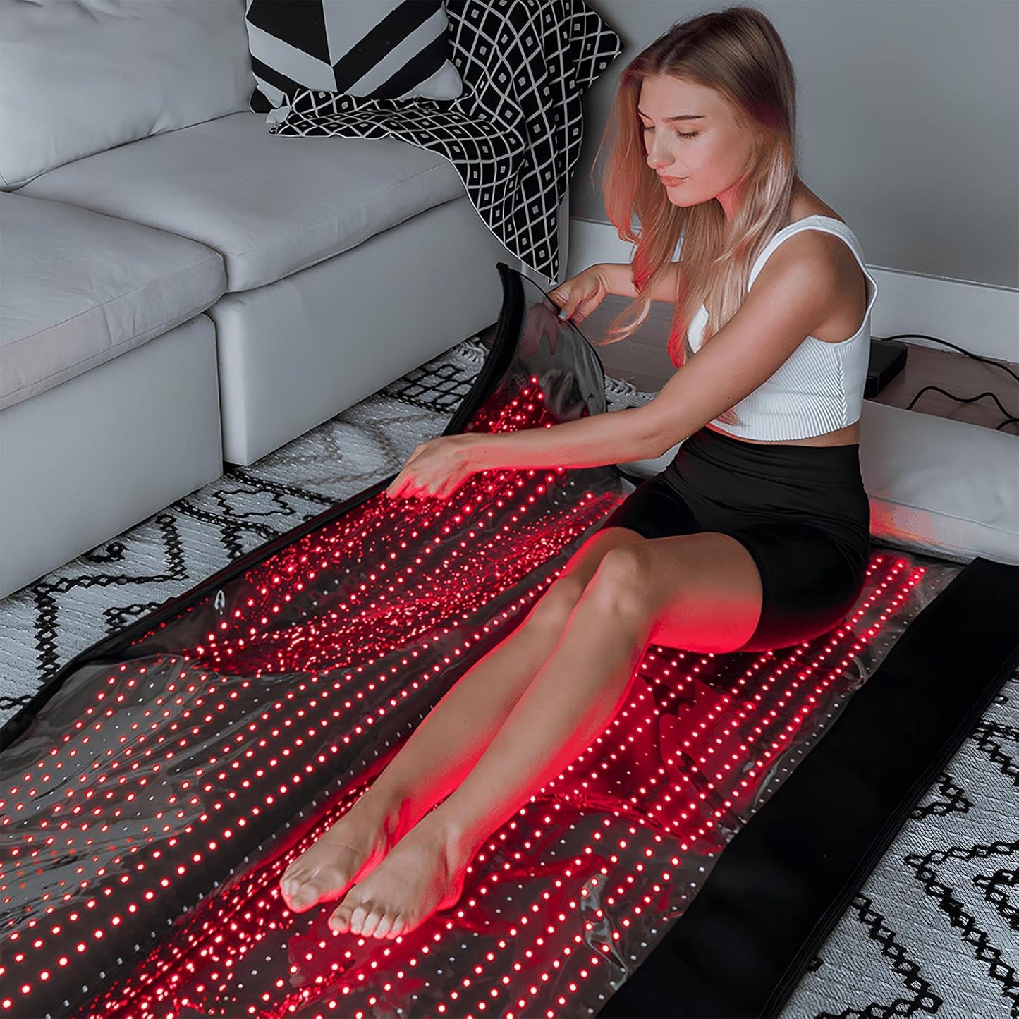 Red Infrared Light Therapy Bag for Whole Body, 70Inch*32Inch*12Inch,2520 Leds for Full Body Red Light Therapy Mat at Home